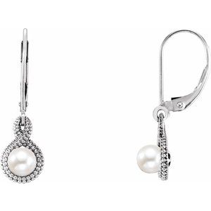 Sterling Silver Freshwater Cultured Pearl Beaded Earrings