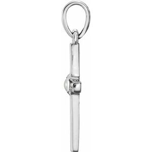 Sterling Silver Freshwater Cultured Pearl Cross Pendant