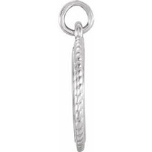 Load image into Gallery viewer, Sterling Silver Engravable Round Rope Pendant
