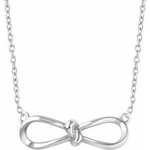 Load image into Gallery viewer, Sterling Silver Bow 18&quot; Necklace
