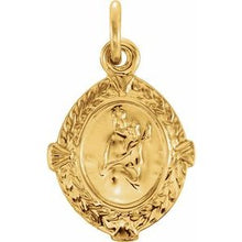 Load image into Gallery viewer, 14K Yellow 12x9 mm Scapular Medal
