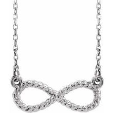 Load image into Gallery viewer, Sterling Silver Rope Infinity-Inspired 18&quot; Necklace
