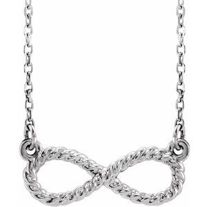 Sterling Silver Rope Infinity-Inspired 18