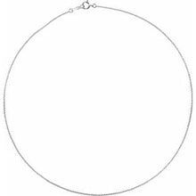 Load image into Gallery viewer, Rhodium-Plated Sterling Silver 1 mm Solid Cable 24&quot; Chain
