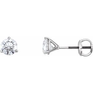 Platinum 1 CTW Diamond Earrings