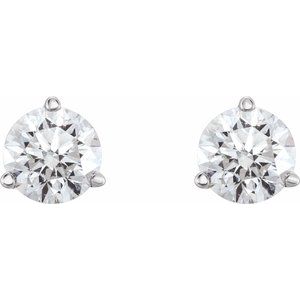 Round 3-Prong Stud Earrings 