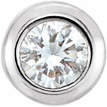 Load image into Gallery viewer, 14K X1 White 1.5 mm .02 CTW Round Micro Bezel Setting
