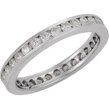 Load image into Gallery viewer, Platinum 7/8 CTW Diamond Eternity Band Size 4
