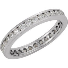 Charger l&#39;image dans la galerie, Platinum 1 CTW Diamond Eternity Band Taille 7,5
