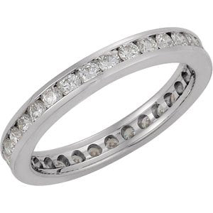 Platinum 1 CTW Diamond Eternity Band Taille 7,5