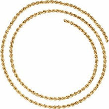 Load image into Gallery viewer, 14K Yellow 3 mm Rope 24&quot; Chain
