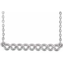 Load image into Gallery viewer, Sterling Silver Circle Bar 16&quot;-18&quot; Necklace
