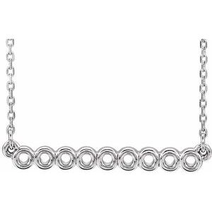 Sterling Silver Circle Bar 16
