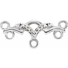 Load image into Gallery viewer, 14K White .025 CTW Diamond Accented Chandelier Necklace Center
