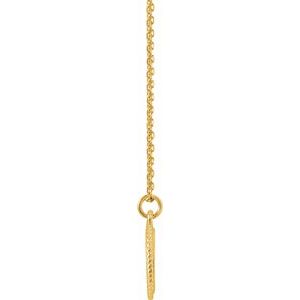 18K Yellow Vermeil Engravable Round 16-18" Rope Necklace
