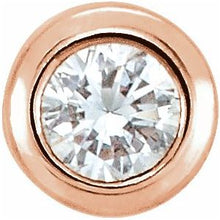 Load image into Gallery viewer, 14K Rose 1.5 mm .02 CTW Round Micro Bezel Setting
