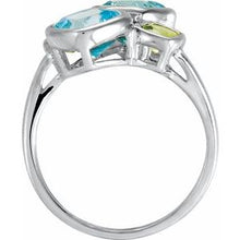 Charger l'image dans la galerie, Sky Blue Topaz &amp; Peridot Ring
