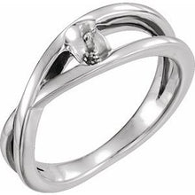 Load image into Gallery viewer, Sterling Silver 6 mm Solitaire Pearl Ring Mounting
