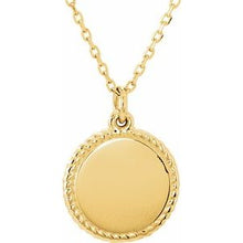 Load image into Gallery viewer, 18K Yellow Vermeil Round 16-18&quot; Rope Necklace
