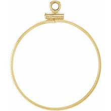 Load image into Gallery viewer, 14K Yellow Gold Filled Dangle Mounting for 27.5x2.05 mm Coin
