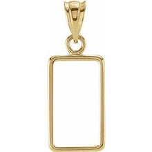 Load image into Gallery viewer, 14K Yellow Pendant Mounting for 15x8.5x.65 mm Credit Suisse
