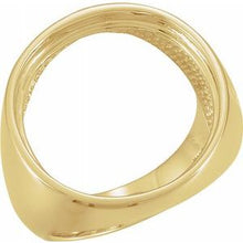 Load image into Gallery viewer, 18K Yellow Ring Mounting for 21.4 mm Coin
