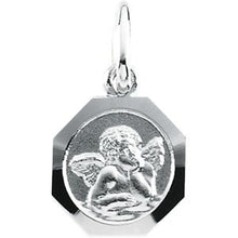 Load image into Gallery viewer, 14K White 8 mm Angel Pendant
