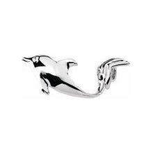Load image into Gallery viewer, Sterling Silver 12.5x34 mm Dolphin Slide Pendant
