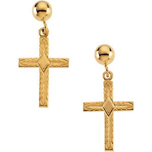 Cross & Ball Earrings