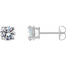 Load image into Gallery viewer, 14K White 1 1/4 CTW Lab-Grown Diamond Stud Earrings
