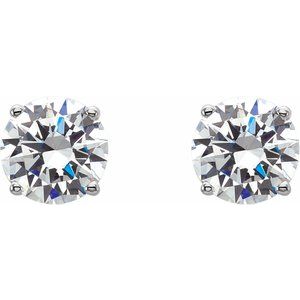 Round 4-Prong Lab-Grown Diamond Stud Earrings  