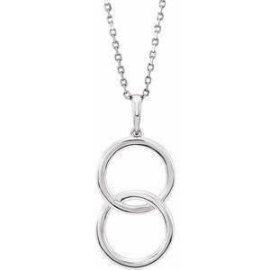 Interlocking Circle Necklace or Pendant