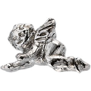 Sterling Silver Crawling Angel Lapel Pin