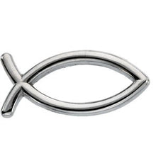 Load image into Gallery viewer, 14K White 7.5x16.5 mm Fish Lapel Pin
