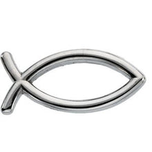 Load image into Gallery viewer, 14K White 6.5x14 mm Fish Lapel Pin
