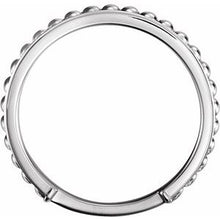 Charger l'image dans la galerie, Sterling Silver Beaded Stackable Ring
