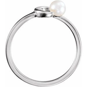 Crescent Pearl Ring 