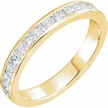 Load image into Gallery viewer, 14K Yellow 2 mm Square 7/8 CTW Diamond Channel-Set Band
