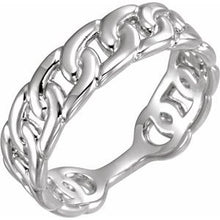 Load image into Gallery viewer, Sterling Silver Interlocking Stackable Link Ring
