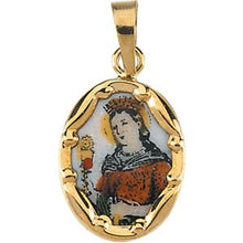 Load image into Gallery viewer, Hand Painted Porcelain St. Barbara Medal
