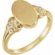 Charger l'image dans la galerie, Oval Fleur-de-lis Signet Ring 
