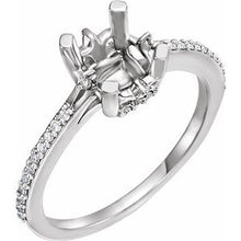 Load image into Gallery viewer, 14K White 5x5 mm Square 9/10 CTW Diamond Engagement Ring
