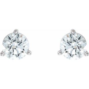 Round 3-Prong Lab-Grown Diamond Stud Earrings  