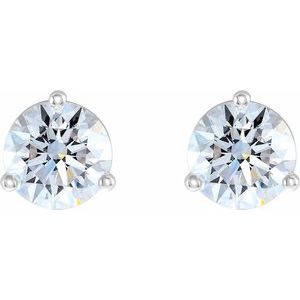 Round 3-Prong Lab-Grown Diamond Stud Earrings  