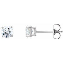 Load image into Gallery viewer, 14K White 1 CTW Lab-Grown Diamond Stud Earrings

