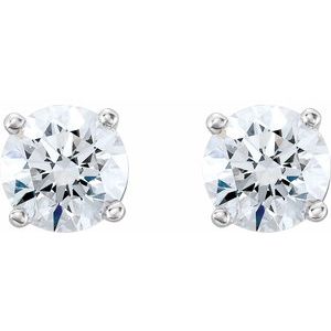 Round 4-Prong Lab-Grown Diamond Stud Earrings  