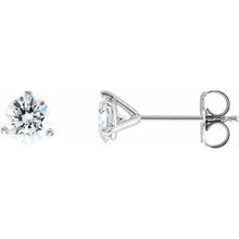 Load image into Gallery viewer, 14K White 1 CTW Lab-Grown Diamond Stud Earrings
