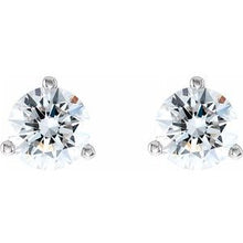 Load image into Gallery viewer, Round 3-Prong Lab-Grown Diamond Stud Earrings  
