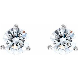 Round 3-Prong Lab-Grown Diamond Stud Earrings  