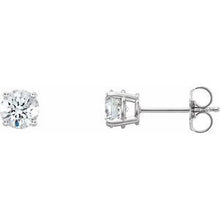 Load image into Gallery viewer, 14K White 1 1/5 CTW Lab-Grown Diamond Stud Earrings
